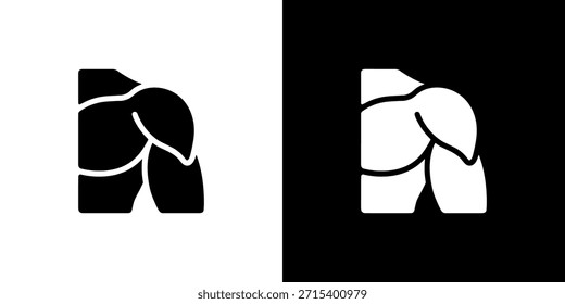 Einfache solide Schulter und Muskel Bodybuilding Konzept Form Symbol Illustration