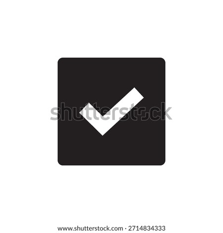 Simple solid vector icon of a checkmark inside a square box.