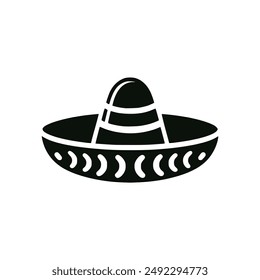 simple sombrero hat traditional logo vector illustration template design