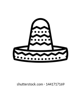simple sombrero icon Vector Template Flat Design