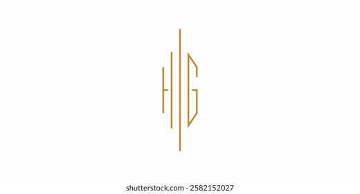 Simple and sophisticated letter HG initials logo design