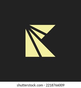 simple sophisticated letter K spotlight logo