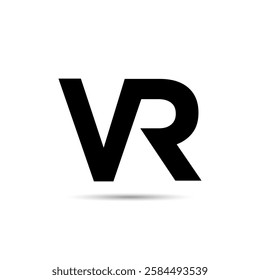 Simple, Sophisticated and Modern Logo combination of Letters V and R. VR or RV Logo.