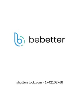 simple and sophisticated modern monogram design logo with the initial symbol of the letter b
