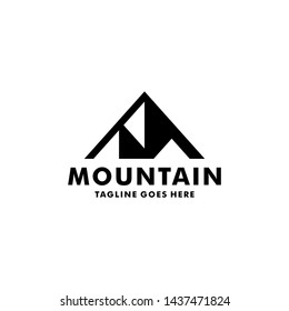 simple and sophisticated mountain logo design inspiration	
