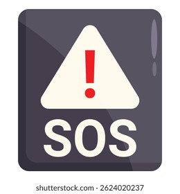 Un simple signo de SOS con un signo de exclamación es alertar a las personas de peligro
