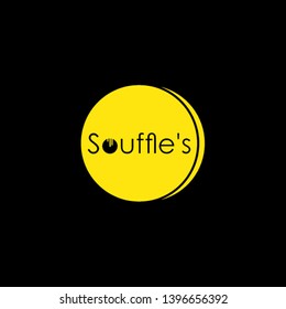 simple souffle's cake vector logo