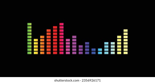 Simple sound logo design |music full collor concept| premium vector