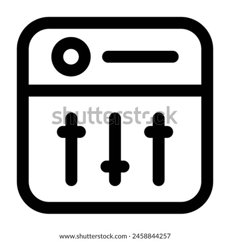 Simple Sound Mixer icon. The icon can be used for websites, print templates, presentation templates, illustrations, etc