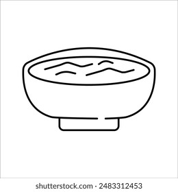 simple soup bowl vector icon design