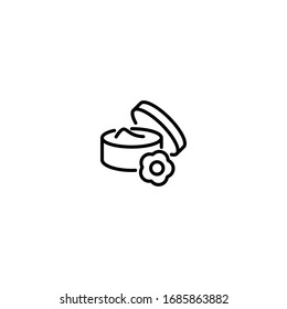 Simple of SPA Cream Vector Line Icons. 