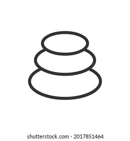 Simple spa line icon. Premium symbol in stroke style. Design of spa icon. Vector illustration.
