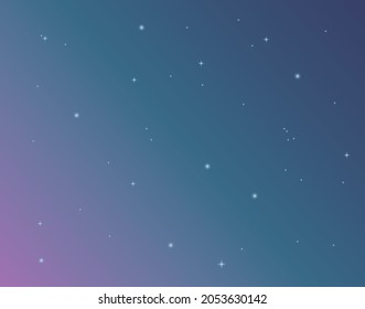 Simple space blue background vector design. Starry night vector illustration