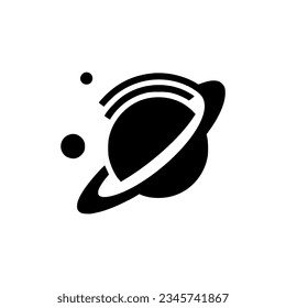 simple space exploration company logo vector illustration template design