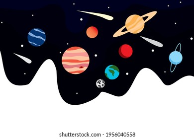 simple space illustration background vector