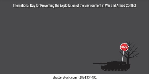 Sencillo Día Internacional para la Prevención de la Explotación del Medio Ambiente en la Guerra y los Conflictos Armados. 