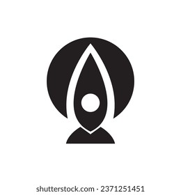diseño de iconos de logotipo de espacio simple.