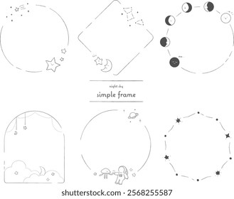 simple space starry sky frame