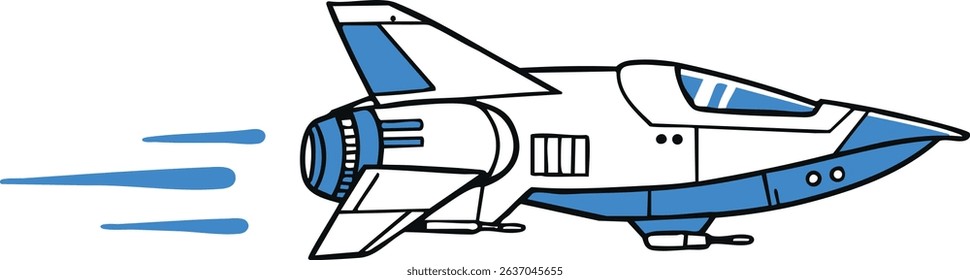 Simple Spacecraft Illustration in Motion Design