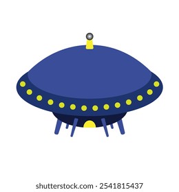 Simple Spacecraft Vector for T-Shirt Prints and Educational Posters