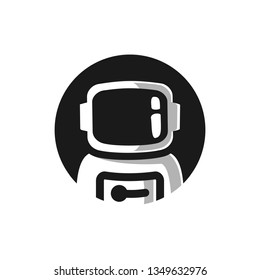 simple Spaceman Astronaut logo design 
