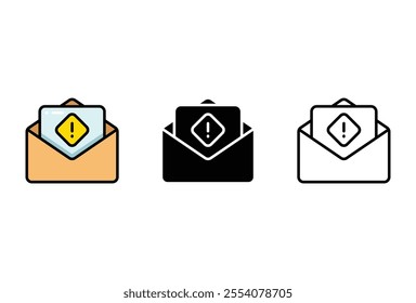 Simple Spam icon with 3 different style . The icon can be used for websites, print templates, presentation templates, illustrations, etc