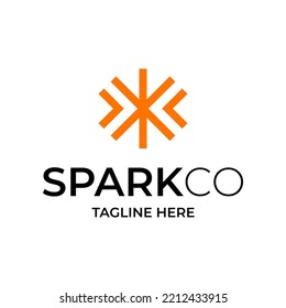 simple spark logo design concept