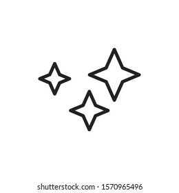 Simple sparkle line icon. Stroke pictogram. Vector illustration isolated on a white background. Premium quality symbol. Vector sign for mobile app and web sites.