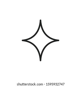 Simple sparkle line icon. Stroke pictogram. Vector illustration isolated on a white background. Premium quality symbol. Vector sign for mobile app and web sites.