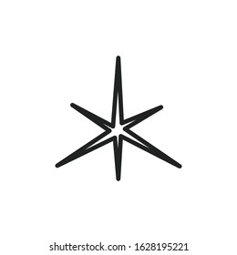 Simple sparkle line icon. Stroke pictogram. Vector illustration isolated on a white background. Premium quality symbol. Vector sign for mobile app and web sites.
