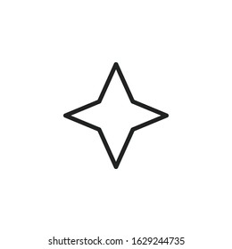 Simple sparkle line icon. Stroke pictogram. Vector illustration isolated on a white background. Premium quality symbol. Vector sign for mobile app and web sites.