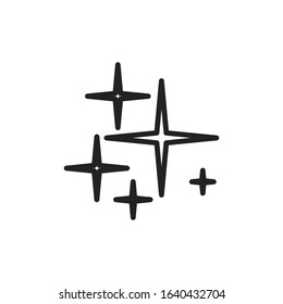 Simple sparkle line icon. Stroke pictogram. Vector illustration isolated on a white background. Premium quality symbol. Vector sign for mobile app and web sites.