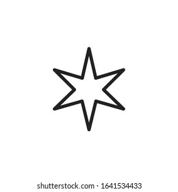 Simple sparkle line icon. Stroke pictogram. Vector illustration isolated on a white background. Premium quality symbol. Vector sign for mobile app and web sites.