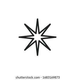 Simple sparkle line icon. Stroke pictogram. Vector illustration isolated on a white background. Premium quality symbol. Vector sign for mobile app and web sites.