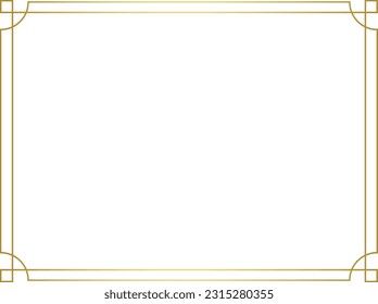 Simple Sparkling Gold Vector Frame