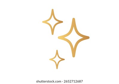 Ein einfaches, funkelndes Zeichen (Goldgradation)