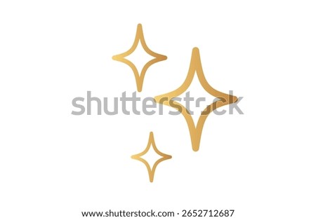 A simple, sparkling mark (gold gradation)
