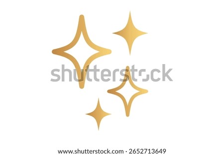 A simple, sparkling mark (gold gradation)