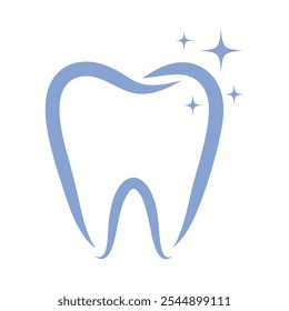 Ilustração de dente espumante simples para ícones de odontologia