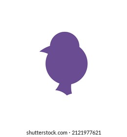 Logo simple o icono de gorrión. Creado sobre la base de círculos.