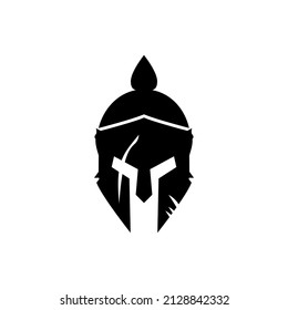 simple spartan gladiator helmet icon vector