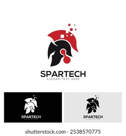 capacete espartano simples e design de logotipo técnico. logotipo de capacete espartano inspira.capacete spartan armadura vetor ícone plano