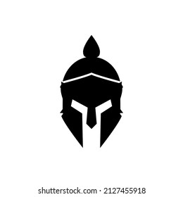 simple spartan helmet vector icon isolated