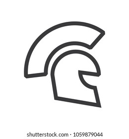 simple spartan outline icon vector