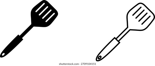 Design de ícone de espátula simples para atividades de cozinha e culinária