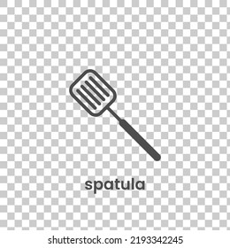 Simple spatula icon. Stroke pictogram. Vector illustration isolated on a transparent background PNG. Premium quality symbol. Vector sign for mobile app and web sites.