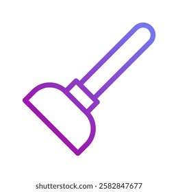 Simple Spatula Tool Illustration in Gradient Color