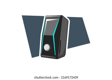 simple speaker isolated on white background. Audio music isolation. Speaker music vector illustration. 