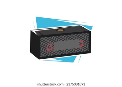 simple speaker isolated on white background. Audio music isolation. Speaker music vector illustration. 