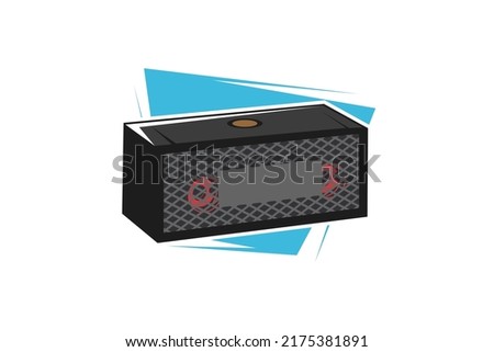 simple speaker isolated on white background. Audio music isolation. Speaker music vector illustration. 